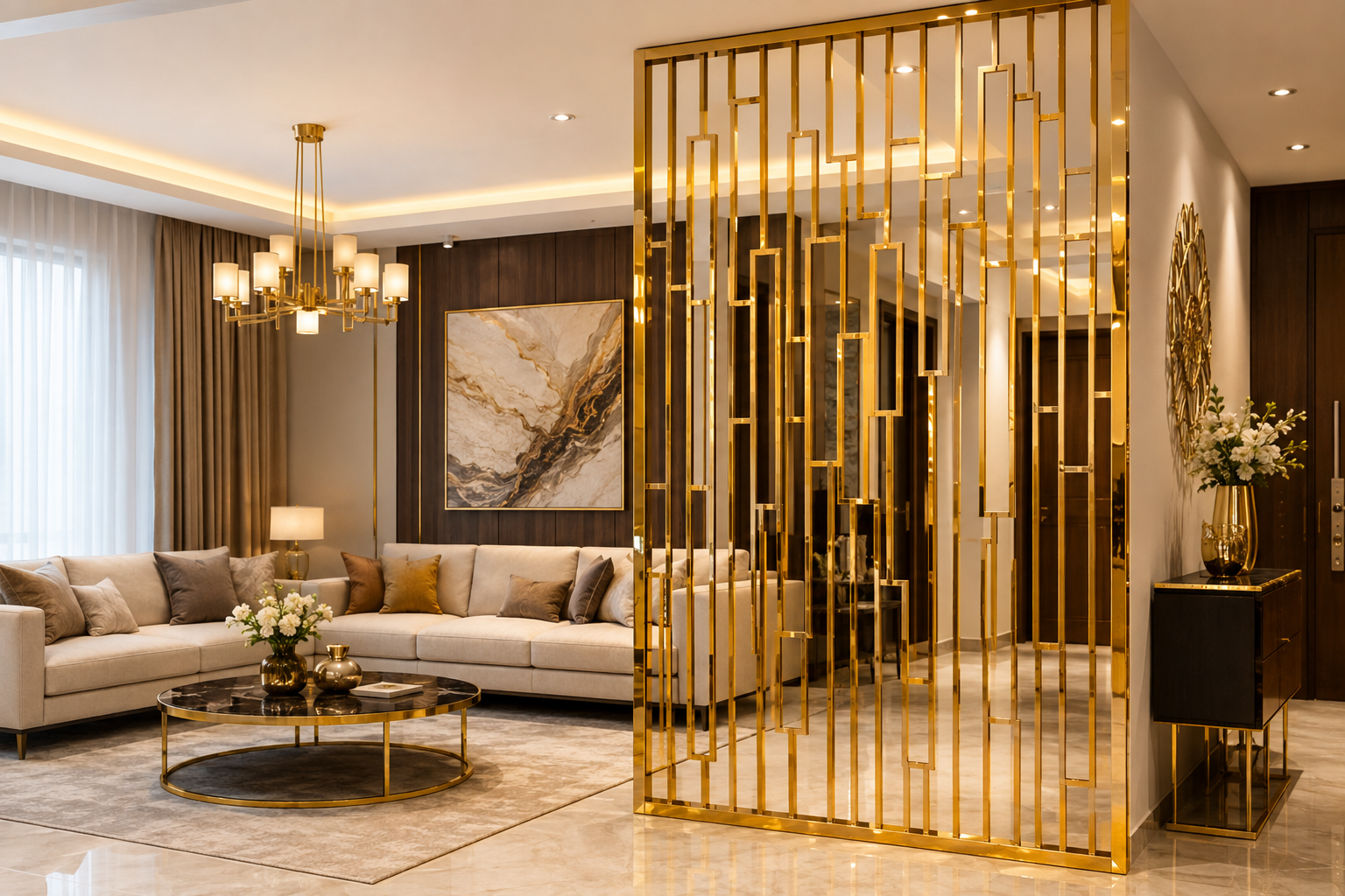 A.S Enterprises - Latest update - PVD Gold Partition Design Manufacturers in Bangalore