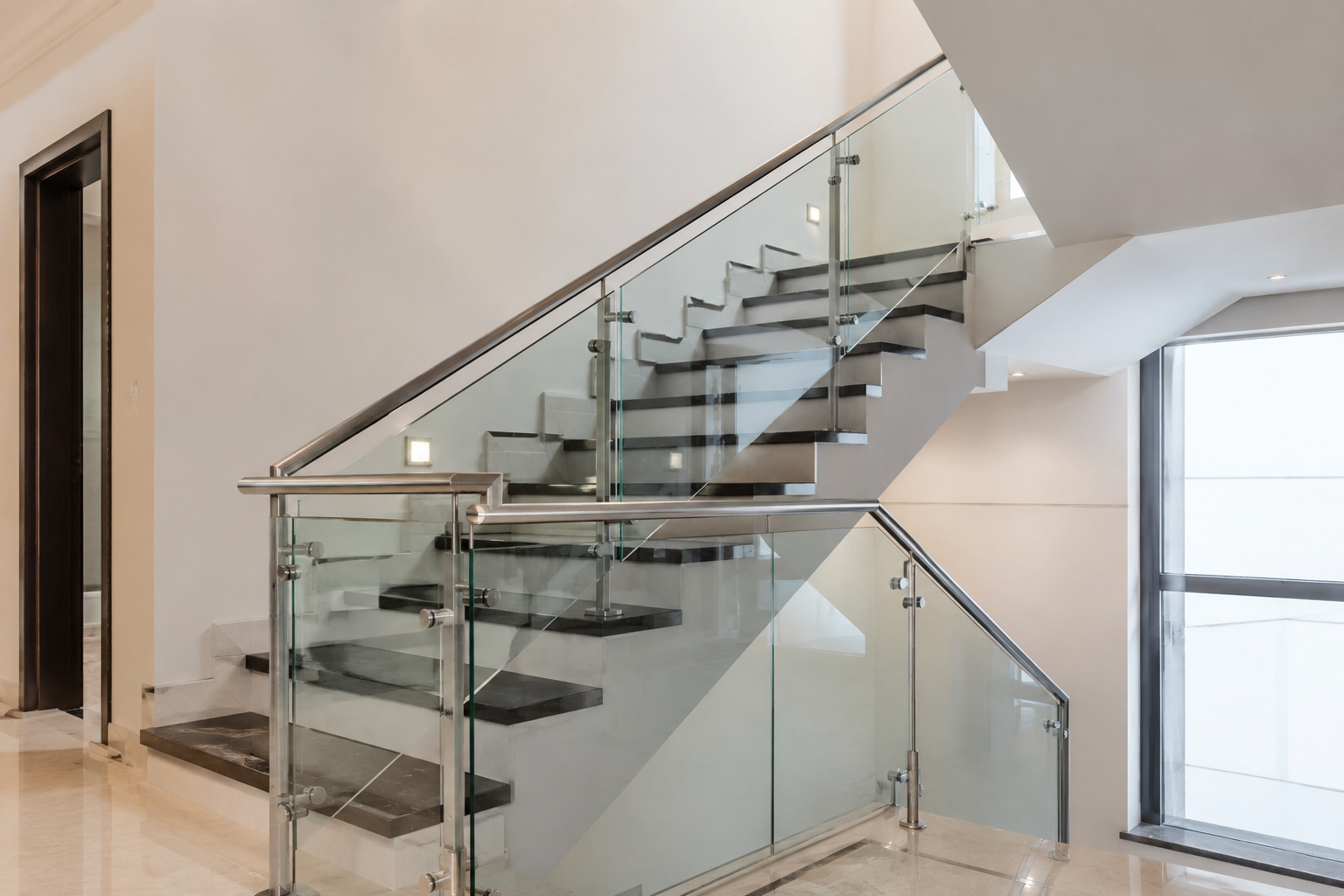 A.S Enterprises - Latest update - Stair Glass Railing Work