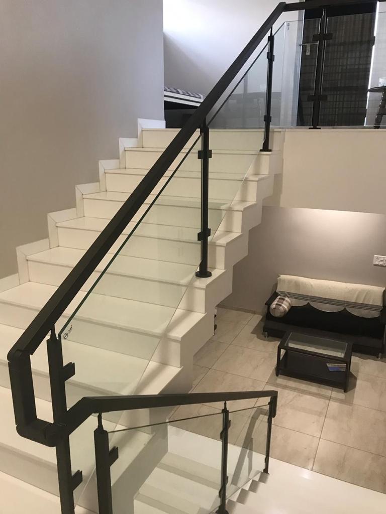 A.S Enterprises - Latest update - Black Staircase 10 mm Tuffen Glass In Bangalore