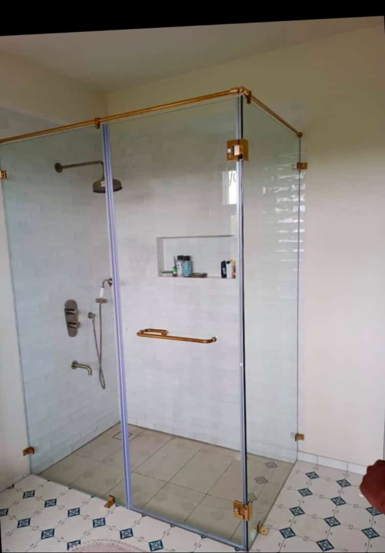 A.S Enterprises - Latest update - SS PVT Gold Colour Shower Partition In Bangalore