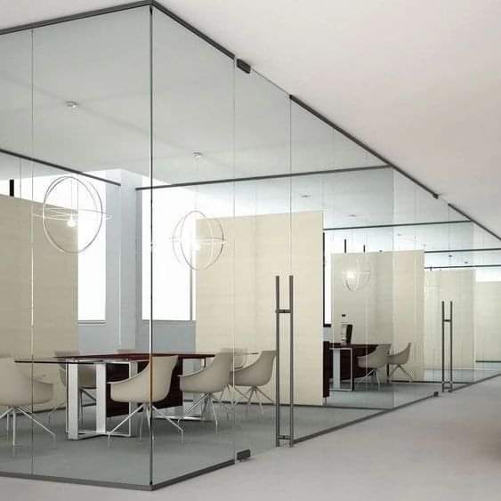 A.S Enterprises - Latest update - Toughened Glass Partition Black Colour Fitting In Bangalore