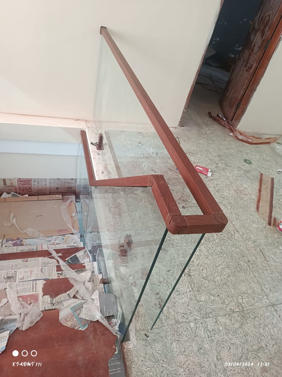 A.S Enterprises - Latest update - Aluminium Glass Railing Wood Colour In Bangalore