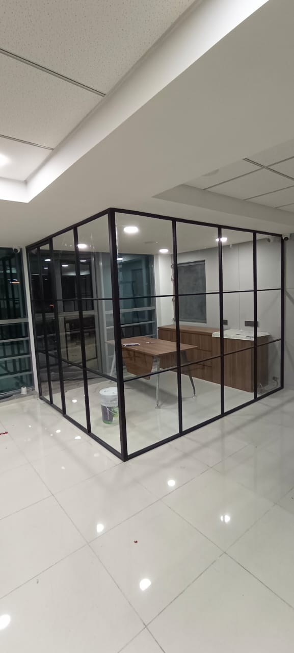 A.S Enterprises - Latest update - Slim Profile Toughened Glass Partition Manufacturer